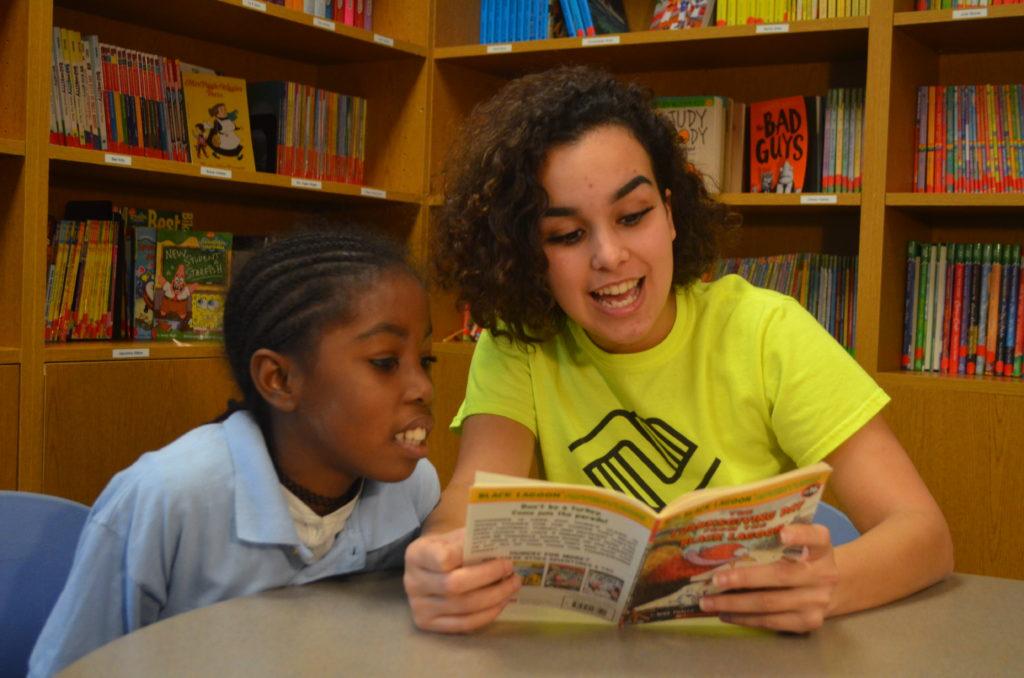 Kids reading a book