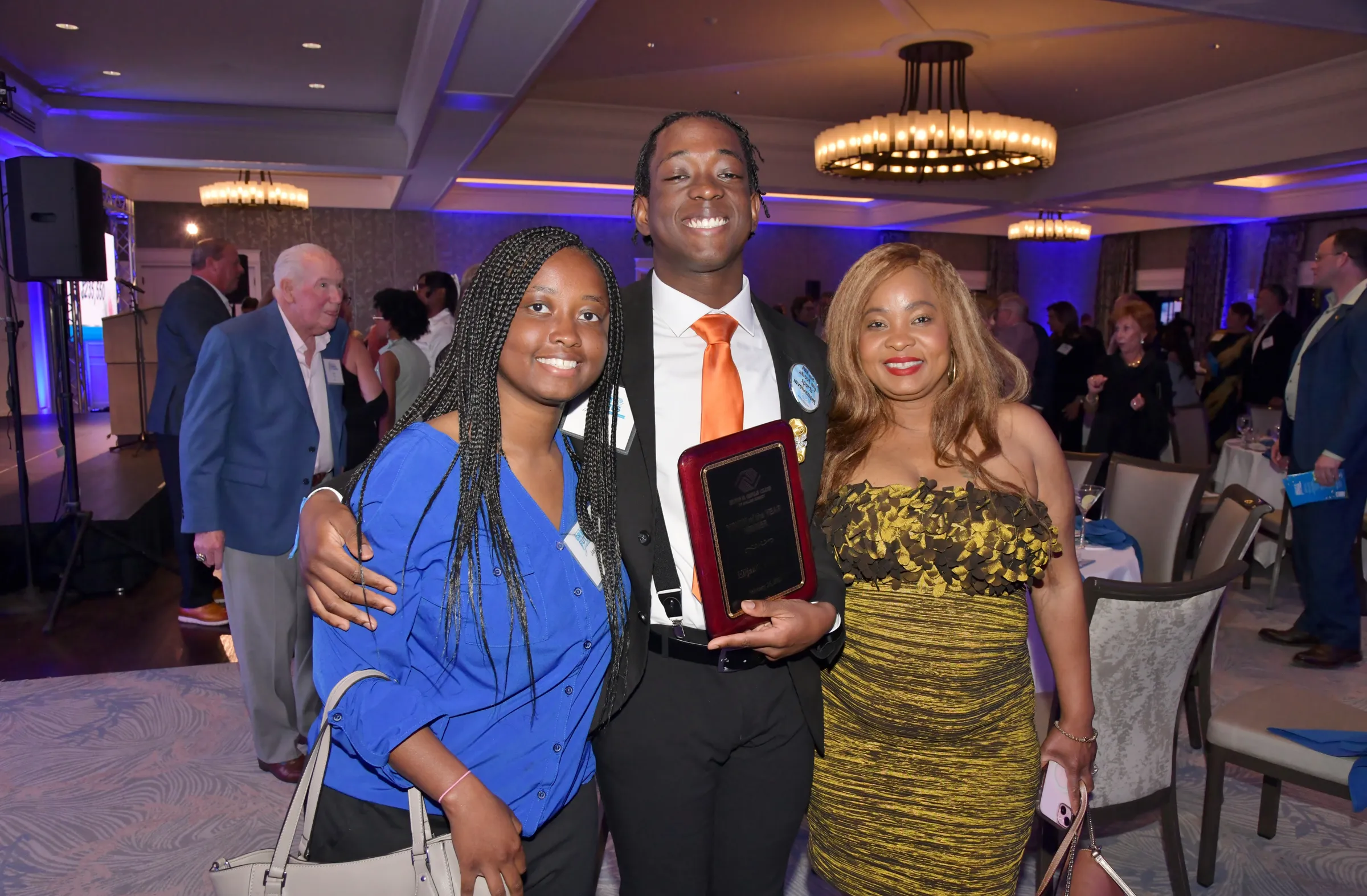 Elijah - 2025 Youth of the Year Winner w sister Jasmine-mom Marleine