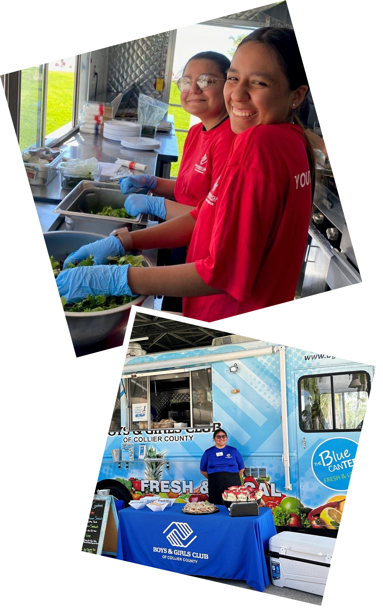 Members at the Boys & Girls Club of Collier County participating in the Blue CanTEEN Food Truck Program
