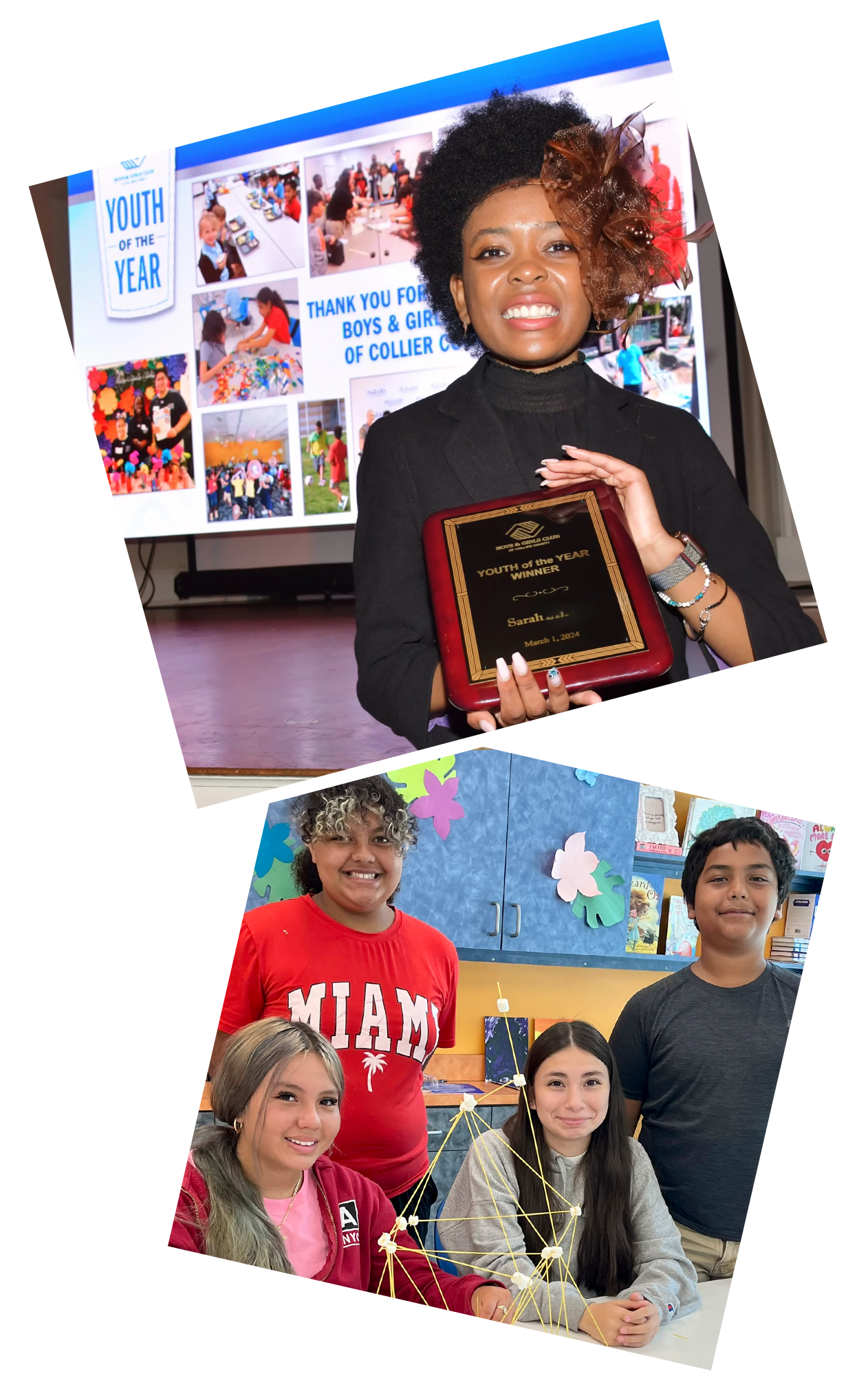 Students at the Boys & Girls Club of Collier County participating in the Youth of the Year Program